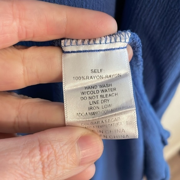 IJoah Women’s Maxi Dress Medium Blue Longline Lagenlook Coast Contemporary - Picture 8 of 13